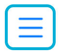 A screenshot of the hamburger button, also know as the three lines button.